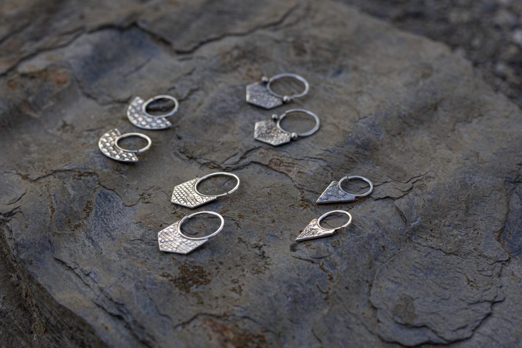 Nao création boucles d'oreilles argent montagnes