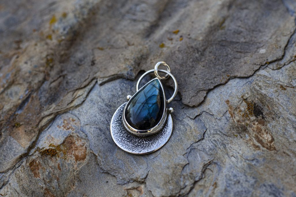 Nao création Pendentif argent turquoise naturelle