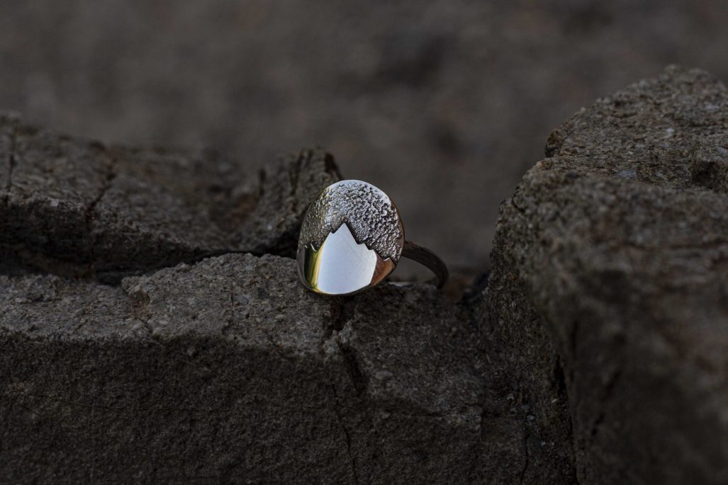 Nao création bague asymétrique argent labradorite