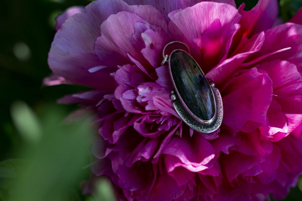 Bague argent et labradorite